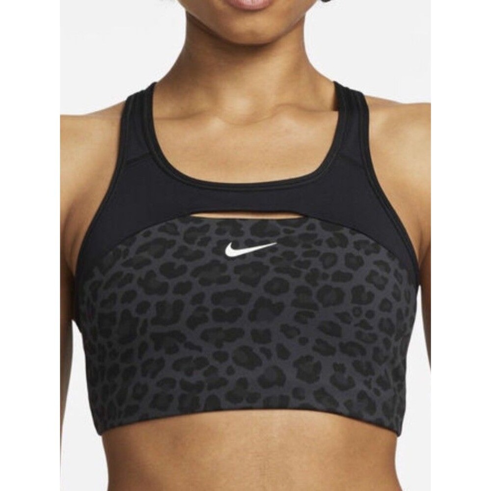 Nike Swoosh Women's Medium-Support Non-Padded Leopard Print Sports Bra Medium